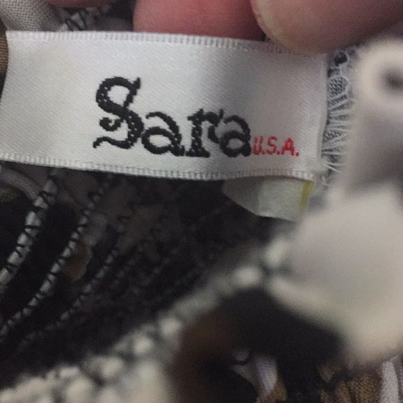 Sara USA Strapless Animal Print Smocked Dress - Picture 4 of 5